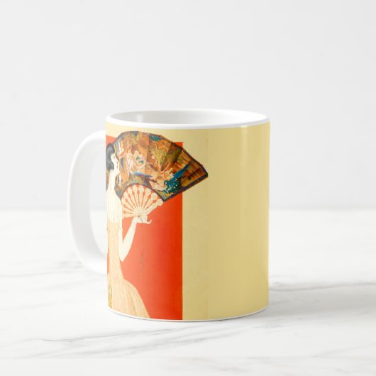 Mug dame art déco avec ventilateur (Devant gauche)