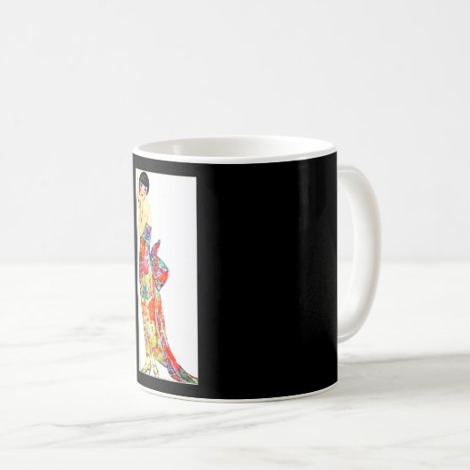 Mug Dame Art déco en forme (Devant droit)