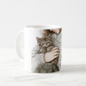 Mug Dame au chat gris (Devant gauche)