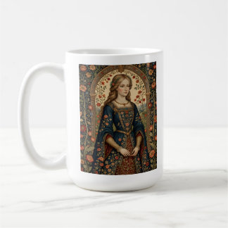 Mug Dame au jardin, illustration médiévale/renaissance