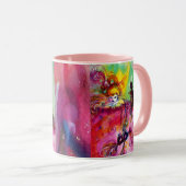 Mug DAME AVEC CHAT NOIR / Mascarade vénitienne (Devant droit)