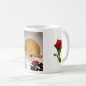 MUG DAME AVEC ROSE ROUGE (Devant droit)