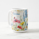 Mug Dame bug et abeille fleur sauvage (Devant gauche)
