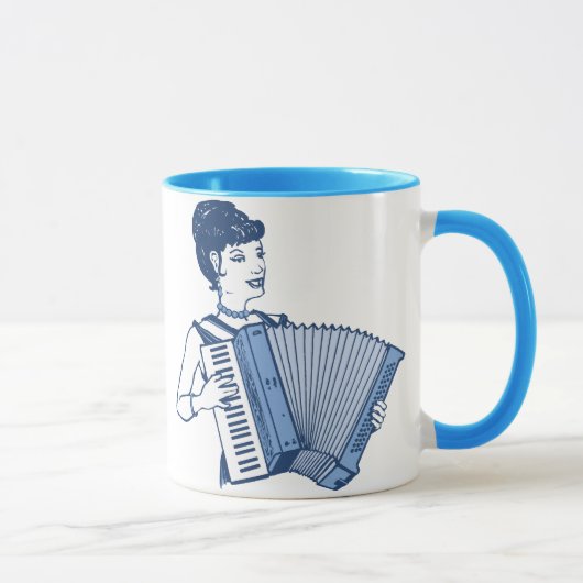 Mug Dame d'Accordion rétro (Droite)