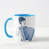 Mug Dame d'Accordion rétro (Gauche)
