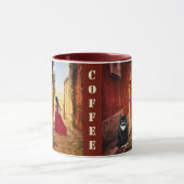 Mug Dame d'art en rouge mignonne Chat Musique italienn (Centre)