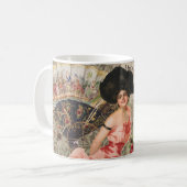 Mug Dame de café femme victorienne rose riche robe (Devant gauche)