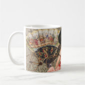 Mug Dame de café femme victorienne rose riche robe (Gauche)