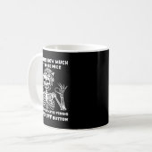 Mug Dame de café squelette sarcastique Pas si gentil (Devant gauche)