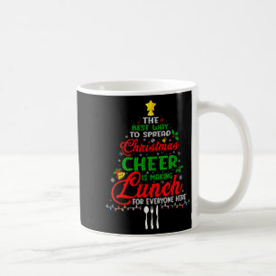 Mug Dame de cantine Noël Xmas Cantine scolaire Déjeune