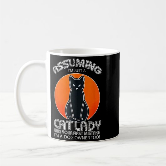 Mug Dame de chat de Noël d'Halloween _ Chien et chat n (Gauche)