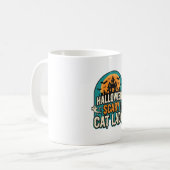Mug Dame de chat Halloween Épouvantable Maison hantée (Devant gauche)