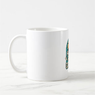 Mug Dame de chat Halloween Épouvantable Maison hantée