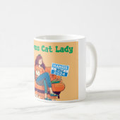 Mug Dame de chat sans enfant pour Harris/Walz (Devant droit)