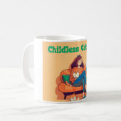 Mug Dame de chat sans enfant pour Harris/Walz (Devant gauche)