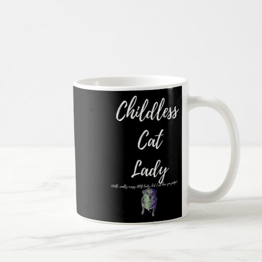 Mug Dame de chat sans enfants (Droite)