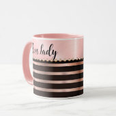 Mug dame de chef rose lisse (Devant gauche)