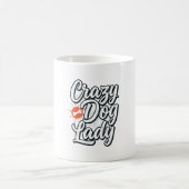 Mug Dame de chien folle Conception de typographie d'am (Centre)