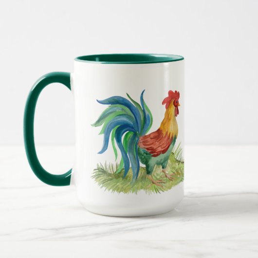 Mug dame de coq fou ajouter du texte (Gauche)