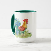 Mug dame de coq fou ajouter du texte (Devant gauche)