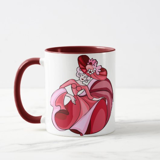 Mug Dame de danse rose (Gauche)