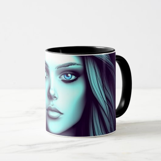 Mug Dame de dessin (Devant droit)