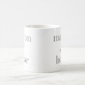 Mug Dame de honneur grise des textes (Centre)