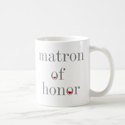 Mug Dame de honneur grise des textes (Droite)