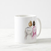 Mug Dame de honneur ? Infirmière foncée de Br de jeune (Devant droit)