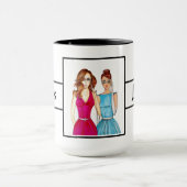 Mug Dame de la mode, sonnerie lumineuse 15oz (Centre)