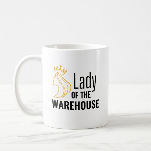 Mug Dame de l'entrepôt - Conception couronnée (Gauche)