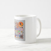 Mug Dame de midi Halloween Sorcière Lune Citrouille_1 (Devant droit)