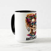 Mug Dame de squelette antisociale (Devant gauche)