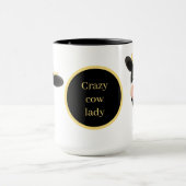 Mug dame de vache folle ajouter du texte (Centre)
