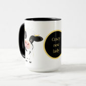 Mug dame de vache folle ajouter du texte (Devant gauche)