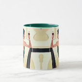 Mug Dame déco dans l'art moderne vert (Centre)