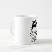 MUG DAME FOLLE DE CAT ET DE CHIEN (Devant gauche)