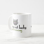 Mug Dame folle de chat dans la formation (Devant gauche)