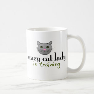 Mug Dame folle de chat dans la formation