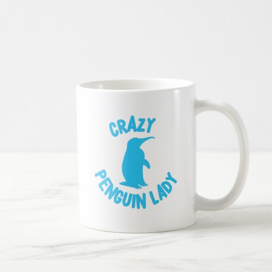 Mug dame folle de pingouin (Droite)