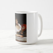 Mug Dame italienne avec ventilateur rouge (Devant droit)