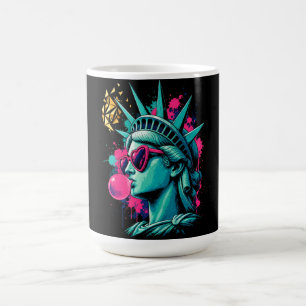 Mug Dame Liberté Moderne Pop Art - Lunettes de soleil 