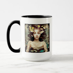 Mug Dame méditant sous l'eau   Citation de paix intéri