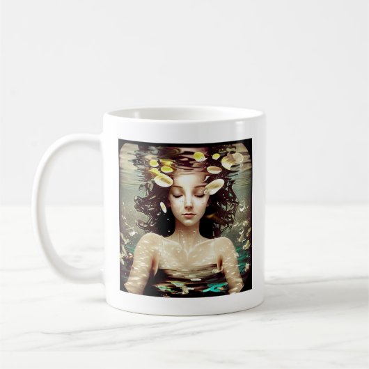 Mug Dame méditant sous l'eau | Paix intérieure (Gauche)