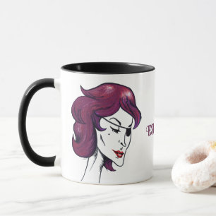 Mug Dame pirate violette Femme aux cheveux violets Des