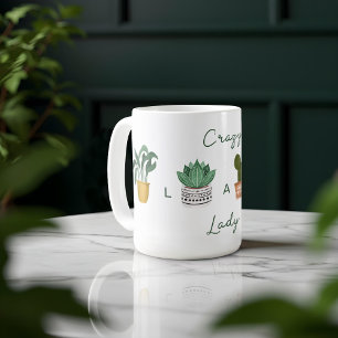 Mug Dame Plante folle   Chic Plantes pointillés