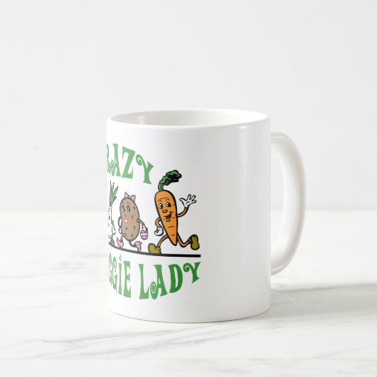 MUG DAME VÉGÉTARIENNE FOLLE (Devant droit)