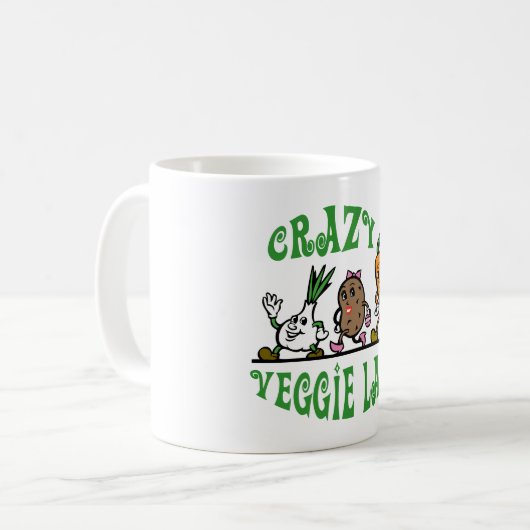 MUG DAME VÉGÉTARIENNE FOLLE (Devant gauche)
