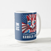 Mug Dames de chat pour Kamala 2024 Démocrate (Devant droit)