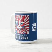 Mug Dames de chat pour Kamala 2024 Démocrate (Devant gauche)